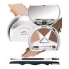 Eyebrow Powder Kit-3 Colors Longlasting Waterproof Eye Brow Powder Palette,Tinted Brow Powder Light Medium Dark Brown Brow Filler,Fill & Sculpt Eyebrow, Makeup Gift for Women,With Brow Tool-Set 01