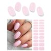 AutyaMee Semi Cured Gel Nail Strips (Pale Pink)-20 PCS Gel Nail Stickers | Gel Nail Wraps | UV Light Required, Salon Quality & Easy To Use