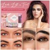Lash Lift and Black Kit, Eyelash & Brow Perm Kit 3 IN 1 Quick Lifting & Voluminous Coloring, Professional Salon Eyelash Perm Kit with Complete Tools for Newbies & Pros, Lasts for 6-8 Weeks