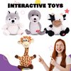 Hopearl Talking Giraffe Repeats What You Say Shaking Head Electric Interactive Animated Toy Speaking Plush Buddy Birthday Gifts for Toddlers, 9.5''