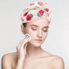 Healifty Hair Towel Wrap Coral Fleece Hair Drying Towels Cute Strawberry Absorbent Bath Hat Girl Shower Hat Quick Dry Cap Hair Wrap for Bathing