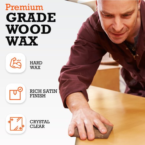WiseBond Ol’ No.9 Wood Wax Oil Satin Finish (4oz), Revitalize & Restore Hardwood Furniture, Easy to Use Polish, Condition, Restore, Protect and Waterproof for Wooden Surfaces