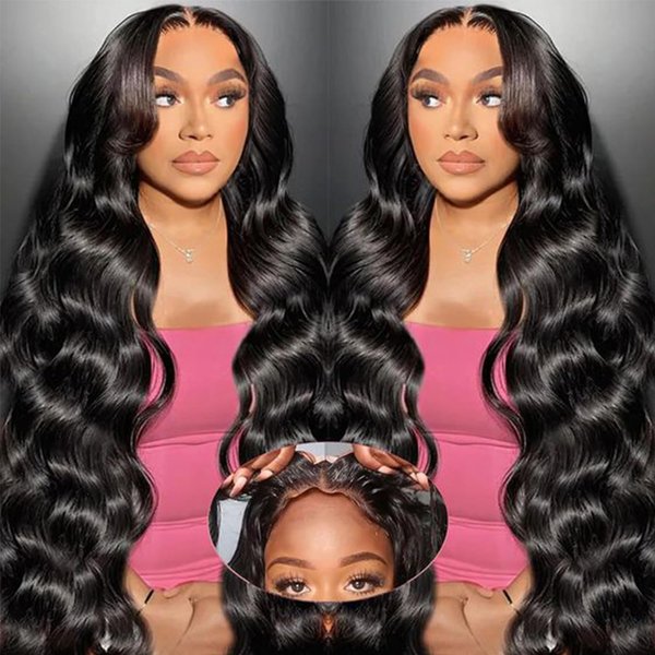 SUNTU 30 Inch Wear and Go Glueless Wigs Human Hair Pre Plucked Pre Cut for Beginners 5x5 HD Lace Closure Wigs Human Hair 180% Density Body Wave Lace Front Wigs 3 Seconds to Wear Glueless Wig(30 Inch)