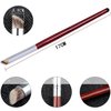 SILPECWEE 6Pcs Ombre Brush For Gel Nails Acrylic Nail Art Brush Fan Nail Brush Nail Gradient Pen Nail Sponges Pens Nail Art Tools For Salon&DIY