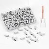 BQAN Sanding Bands for Nail Drills, 100pcs Small Bands 180 Fine Grit Nail File Sanding Bands with mini 3.1mm Mandrel Drill Bits for Acrylic Nails Gel Manicure (White)