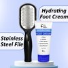 The Foot Medic Cracked Heel Repair Kit: Moisturizing Socks, Foot Cream & Foot File, Cracked Heel Treatment, Heel Socks, Silicone Toeless Socks, Spa Gel Socks for Dry Cracked Feet Women, Pedicure Socks