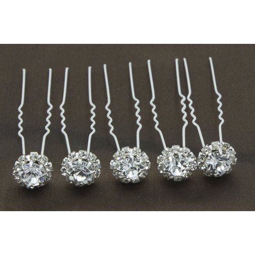 Newstarfactory Women's Blingbling U-sharped Metal Hair Pins Pack of 20