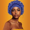 3 PCS African Braid Head Wrap for Women, Twisted Braid Hat Turban Headscarf, Head Coverings Headwrap
