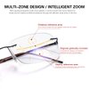 Rimless Progressive Multifocus Reading Glasses Blue Light Blocking No Line Multifocal Computer Readers for Women Men Rectangular Eyewear Titanium Lightweight Magnification Presbyopia Eyeglasses