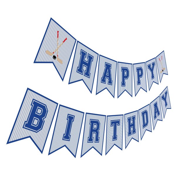 Hockey Birthday Banner, Ice Hockey Happy Birthday Sign, Hockey Party Decorations, Party Supplies