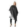 Betty Dain Reversi Reversible Coloring/Styling Cape, Two-Sided Cape, Black Side Has Chemical Proof Finish for Processing, Snap Closure at Neck, 50 x 60 Inches, Silver/Black