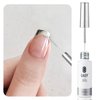 GAOY Metallic Silver Gel Nail Polish Art Liner, 8ml 3D Mirror Chrome Effect Colors Metal Silver for Nail Paint Design with Thin Brush DIY French Manicure and Pedicure at Home