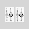 Oottati 2 Sheets Small Tiny Temporary Tattoo Stickers Square Triangle Arrow