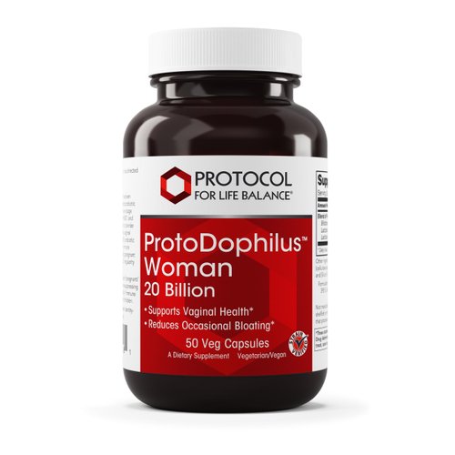 PROTOCOL FOR LIFE BALANCE Proto Dophilus Woman - 20 Billion - Probiotics for Gut Health - Support Vaginal Health & Bloating Relief - Vegan & Kosher - 50 Veg Capsules