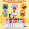 GUANJUNTUTU Wooden Piano Practice Board - Baby Toys - Piano Keys and Animal Calling Light Switch Sensory Toys for Babies and Toddlers of All Ages - Ideal Montessori Gift for Boys and Girls