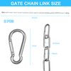 Utoolmart 2 Pack Gate Chain Lock for Outdoor Fence with Spring Hooks, 5/32 x 42 Inch Stainless Steel Chains, Easy to Open and Close Safety Gate Chain Link for Barn Chain, Livestock Gate, Ranch
