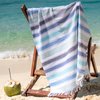 Arkwright Sandfree Turkish Beach Towel - 100% Cotton, Sand Resistant Oversized Pool Towel for Hotel, Resort, Hot Tub, Spa, Bath, and Travel, 35 x 75 in, Cool