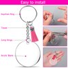 Acrylic Keychain Blanks, Shynek 100Pcs Key Chain Hardware Supplies for Craft Set with Acrylic Blanks, Key Rings, Tassels and Jump Rings for Vinyl Projects, DIY Keychain Supplies