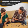 Magnetic Chess Game，Magnetic Chess Game with Stones, Magnetic Chess Game with String，Magnet Game，Board Games Strategy Game Family Games for Adults