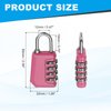 MECCANIXITY Combination Lock, 4 Digit Padlock Combination Outdoor Waterproof Locker Lock for Gym Luggage Home Sports Hasp Storage, Pink Pack of 1