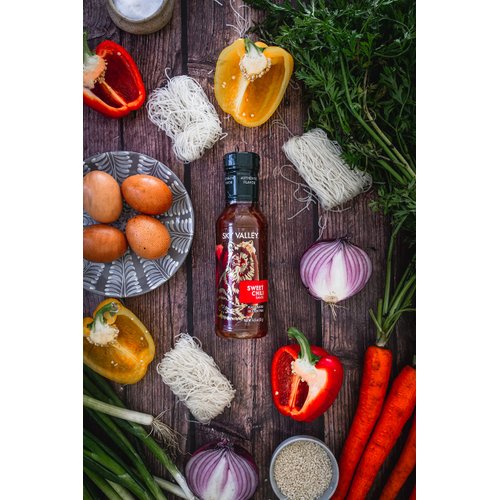 Sky Valley Sweet Chili Sauce - Mild Heat, Thai Sweet Chili Sauce, Use as Eggroll or Spring Roll Sauce, Gluten-Free, Plant-Based, Non-GMO Project Verified, Sweet Spicy Chili Sauce - 14.5 Oz, 2-Pack
