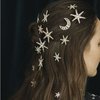 5 PCS Stars Hair Bobby Pins for Women Silver Gold Snowflake Hair Clip Crystal Rhinestones Hair Accessories for Holiday Wedding Birthday Bridal Prom Hairpin