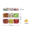 Fall Glitter Nail Sequins Maple Leaf Glitters Flakes 3D Holographic Laser Maple Leaves Shaped Nail Glitters Autumn Nail Art Stickers Decals Fall Nail Designs Sequin Confetti Glitter Leaves (6 Grids)