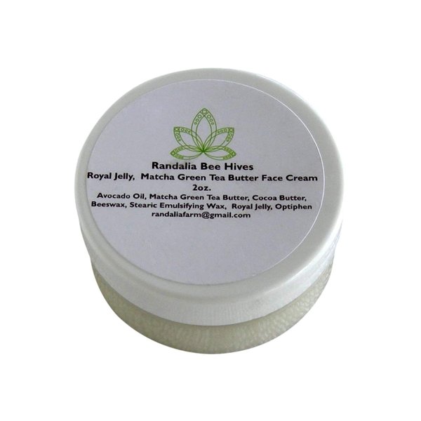 Royal Jelly Face Cream, Matcha Green Tea Butter, Randalia Bee Hives