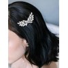 Jakawin Rhinestone Bride Wedding Hair Piece Crystal Hair Comb Bridal Hair Accessories for Women HC111 (Silver)