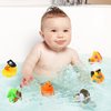 Fudragtn 24 Pcs Rubber Ducks for Jeep Ducking, 2.75 Inch Assorted Floater Jeep Ducks for Ducking for Kids, Baby Rubber Ducks in Bulk Bath Toy, Party Favors, Baby Birthday Shower Classroom Gifts