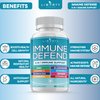 8 in 1 Immune Defense Support, Immunity Capsules Supplement Booster with Echinacea Zinc 50mg, Vitamin C , D3 5000 IU, Turmeric Curcumin & Ginger, Echinacea - Allergy Relief for Kids Adults (1 Pack)