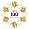 OWill 100pcs Balloons Glitter Metallic Gold Confetti 12 Inches Gold Latex Balloons, Glitter Gold Confetti Balloons for Birthday Baby Shower Wedding Party Supplies Arch Garland Decoration