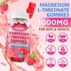 Magnesium L-Threonate Gummies 1000MG, Magnesium Threonate Supplement for Kids & Adults, Muscle & Nervous System Support, Sugar-Free, Raspberry Flavor, 60 Count