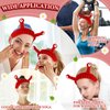 Face Wash Headband, Palm and Snail Spa Hair Bands Makeup Headbands Women Cartoon Cute Coral Fleece Elastic Headband Creative Hair Accessories for Washing Face Shower Sports Beauty Skincare (Red)