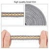 FINGERINSPIRE Gray Braid Trim 5/8" X 12.5 Yards Polyester Ribbon Woven Gimp Fringe Trim for Costume DIY Crafts Sewing Jewelry Making Home Decoration
