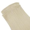 Full Shine 20 Inch Genius Weft Extensions Hand Tied Weft Hair Extensions Straight Human Hair Color Platinum Blonde Hair Extensions Sew In 60G Weft Human Hair Extensions Sew In Hair