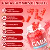 XIAAN GABA Gummies 1000mg for Kids & Adults, Chewable GABA Supplements with L Theanine 5-HTP Ashwagandha Vitamins B6,B12,D3 for Calm & Zzz, Sugar-Free/Vegan, Strawberry Flavor 60 Count