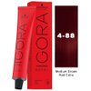Schwarzkopf Igora Royal 4-88 Medium Brown Red Extra Permanent Hair Color and M Hair Designs Tint Brush (Bundle 2 items)