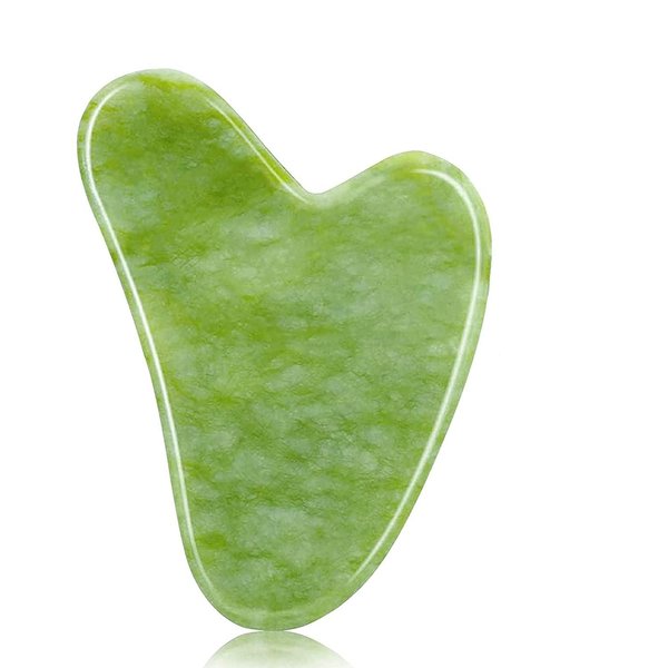 Generic Gua Sha Facial Tools made of Natural Jade Stone, Facial Tools for Face and Body-Green