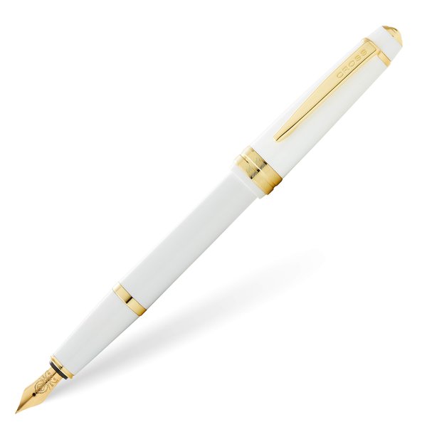 Cross Bailey Light Polished White Resin and Gold Tone Fine Nib Fountain Pen