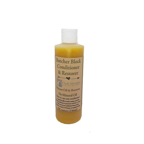Chalk Mountain Brushes 8oz Walnut Oil Finisher and 8oz Butcher Block Oil Conditioner. 2 Pack