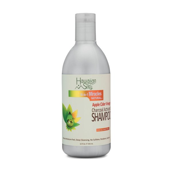 Charcoal Activated Apple Cider Vinegar Shampoo,12 fl oz Black Castor Oil