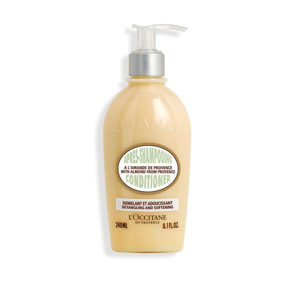 L'Occitane Almond Conditioner with Almond Oil for All Hair Types, 8.1 Fl Oz