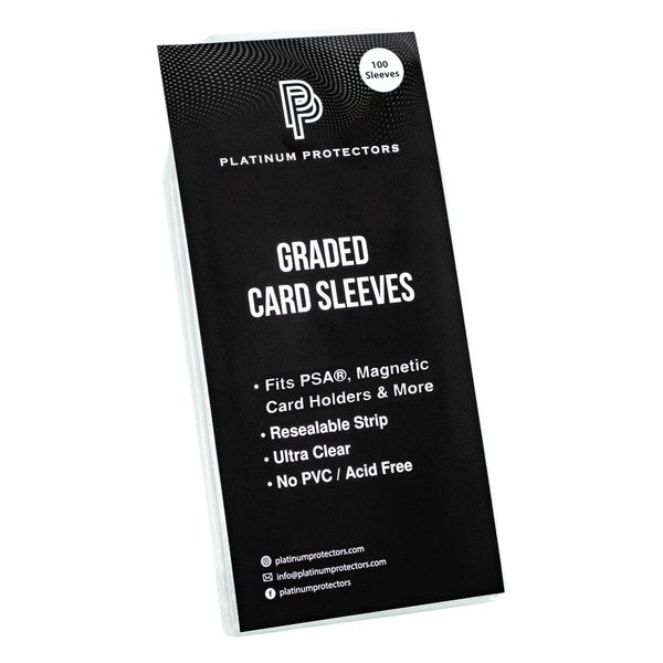 Platinum Protectors Resealable Graded Card Sleeves for PSA, CGC and TAG Slabs (100 Pack)
