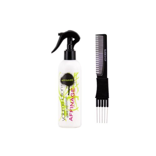 yper Affinage Volume Lotion Shiny Hair Lotion (8.45 oz) with Teasing Comb Pack 1