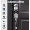 Veise Fingerprint Door Lock, Keyless Entry Door Lock, Electronic Keypad Deadbolt, Biometric Smart Locks for Front Door, Auto Lock, Anti-Peeking Password, Easy Install, Satin Nickel