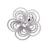 ACCESSORIESFOREVER Women Bridal Wedding Jewelry Crystal Rhinestone Luxurious Floral Design Hair Comb Pin