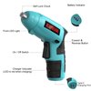 Small 4V Electric Screwdriver,Kiprim ES3 Cordless Screwdriver Tool with Rechargeable Battery,LED Front Light & Power Display Light for Home DIY Blue