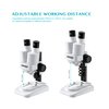 Aomekie® Microscope for Kids Students 20X 40X with 10Pcs Slides Insect Specimen Stereo Microscope for Kids with WF eyepieces LED Light Source Portable Stereoscope