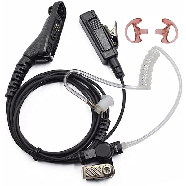 3'2 Wire Earpiece Headset Mic Acoustic Tube Noise Reduction Reinforced Compatible with Motorola XPR 6500 XPR 6550 XPR 6580 XPR 7000 XPR 7550 XiR P8200 XiR P8268 APX 6000 APX 8000 Two Way Radio